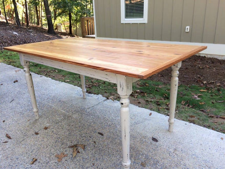 Making a Farmhouse Table from a Butcher Block Table