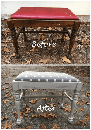 How to Chalk Paint and Recover a Bench