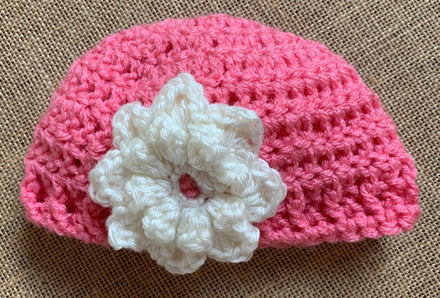 How to Crochet a Baby Beanie with a Flower