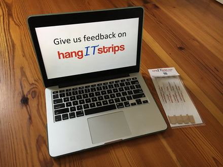 Please give us feedback on hangITstrips so we can continuously improve how hangITstrips simplify hanging pictures
