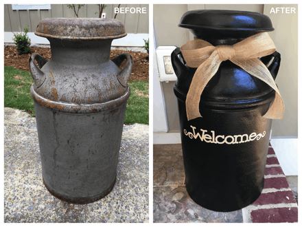 Milk Can Makeover