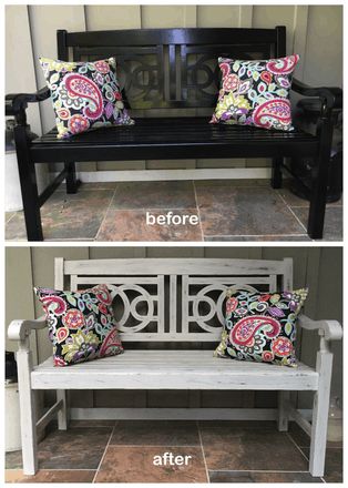 How to Chalk Paint a Porch Bench